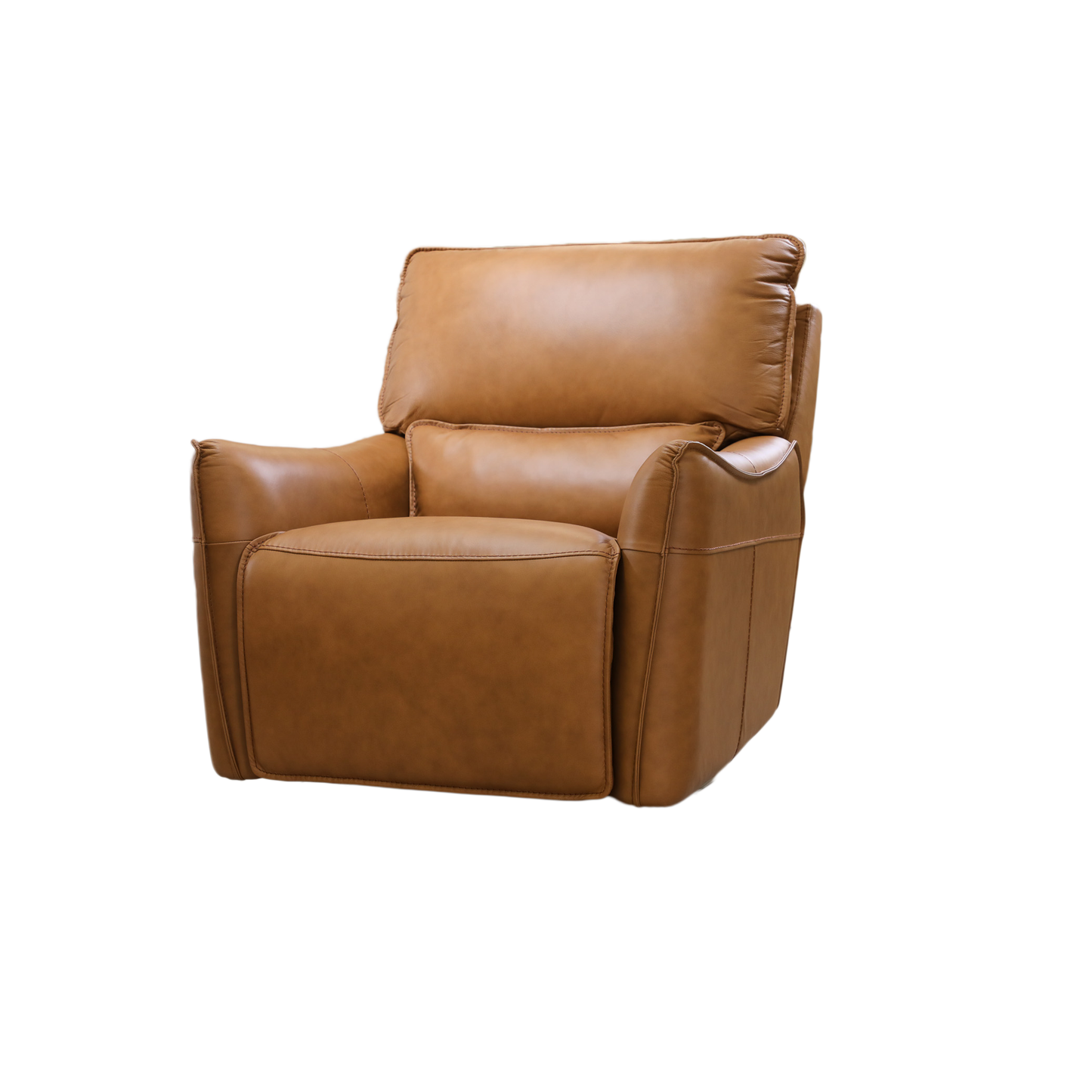 Seltos Tan Leather Single Electric Recliner