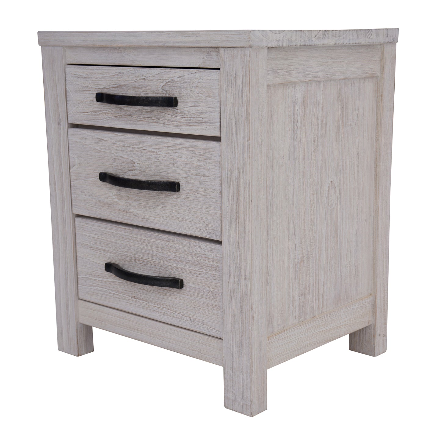Florida 3 Drawers Bedside Table