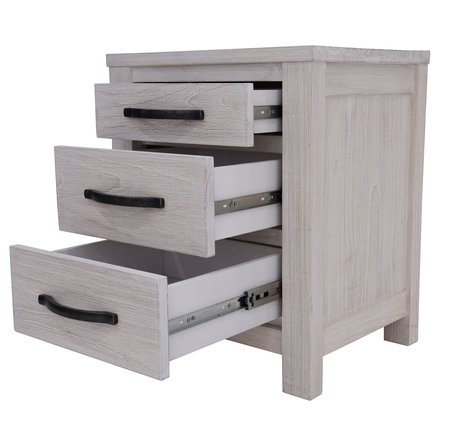 Florida 3 Drawers Bedside Table
