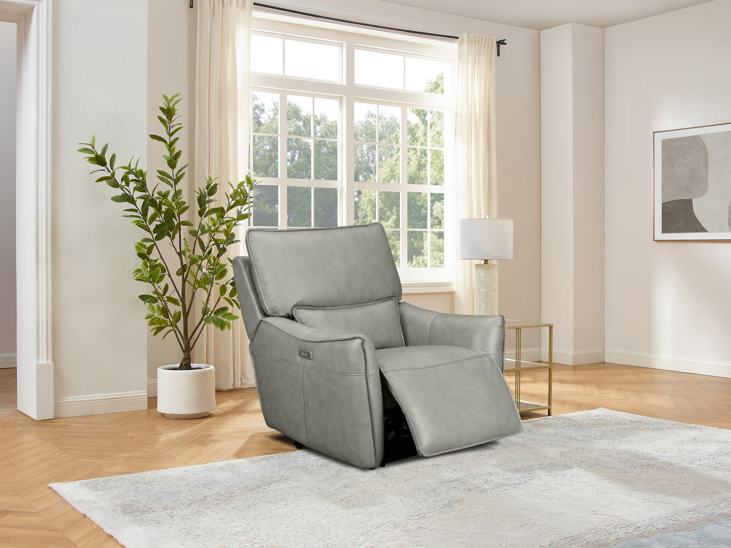Seltos Grey Single Electric Recliner