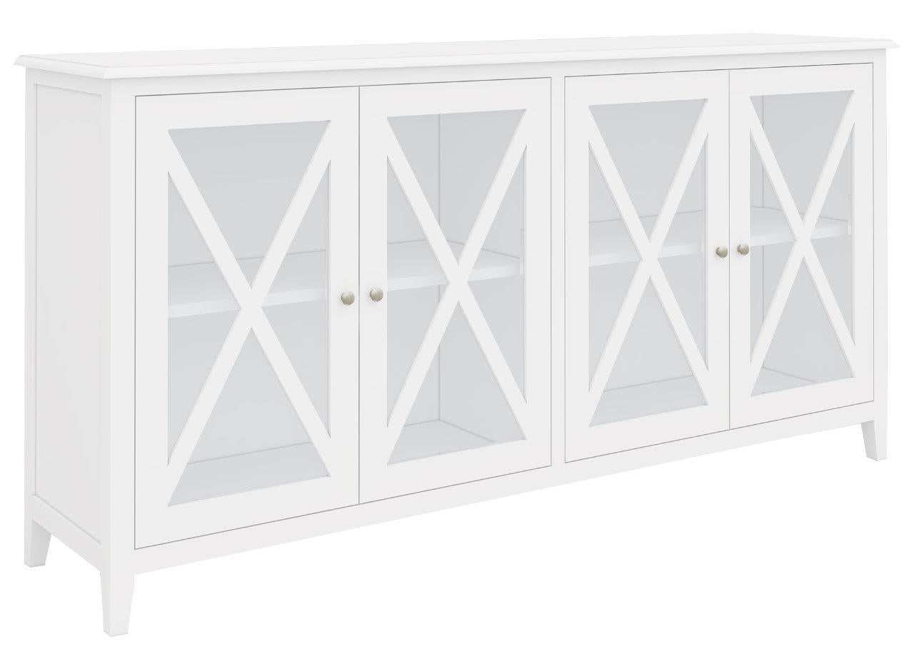 Hampton White Glass Door Buffet
