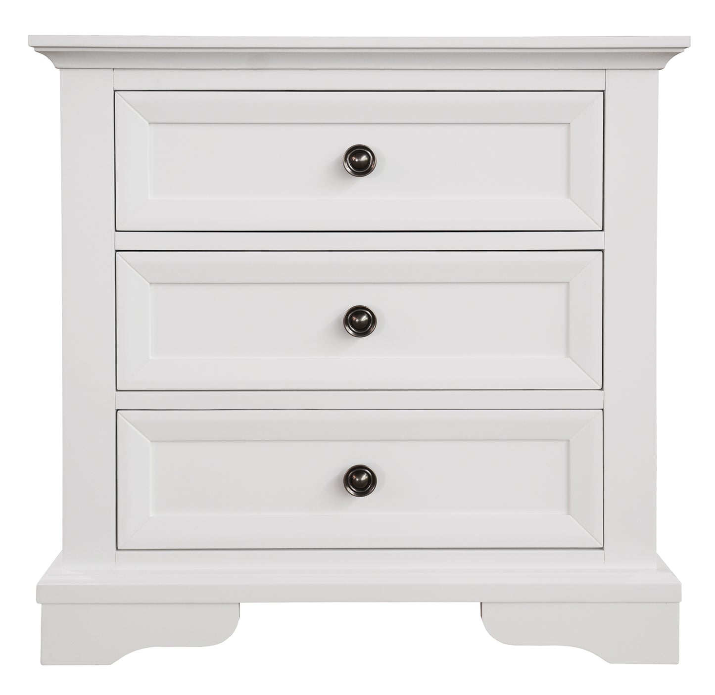 Salsa White 2 Drawers Bedside Table