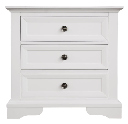Salsa White 2 Drawers Bedside Table