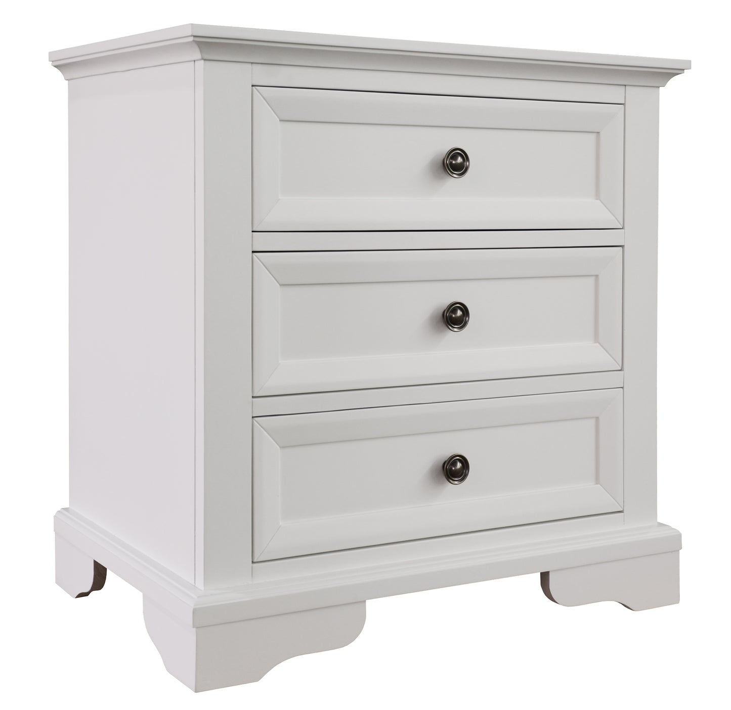Salsa White 2 Drawers Bedside Table