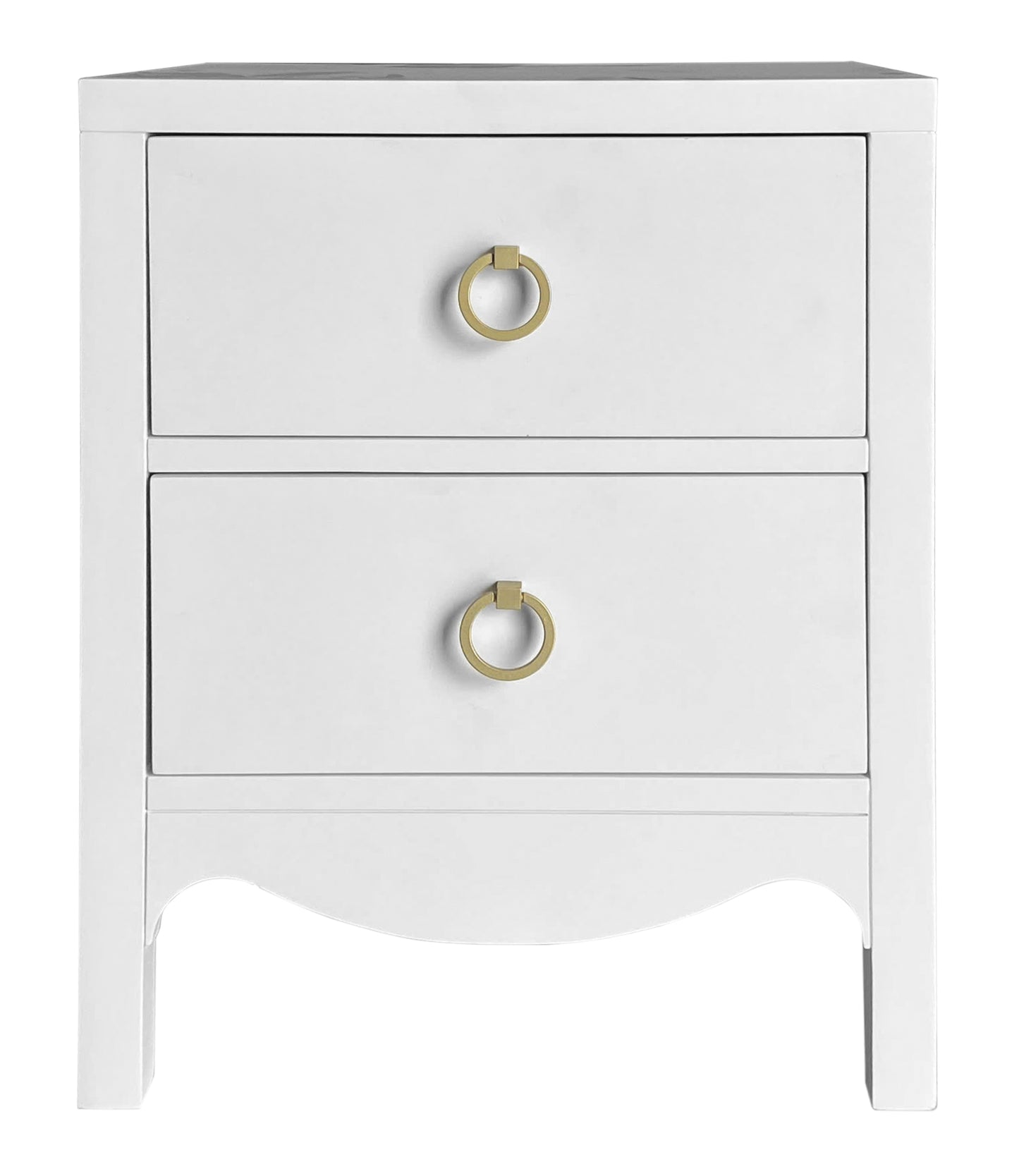 Chelteham White 2 Drawer Bedside Table