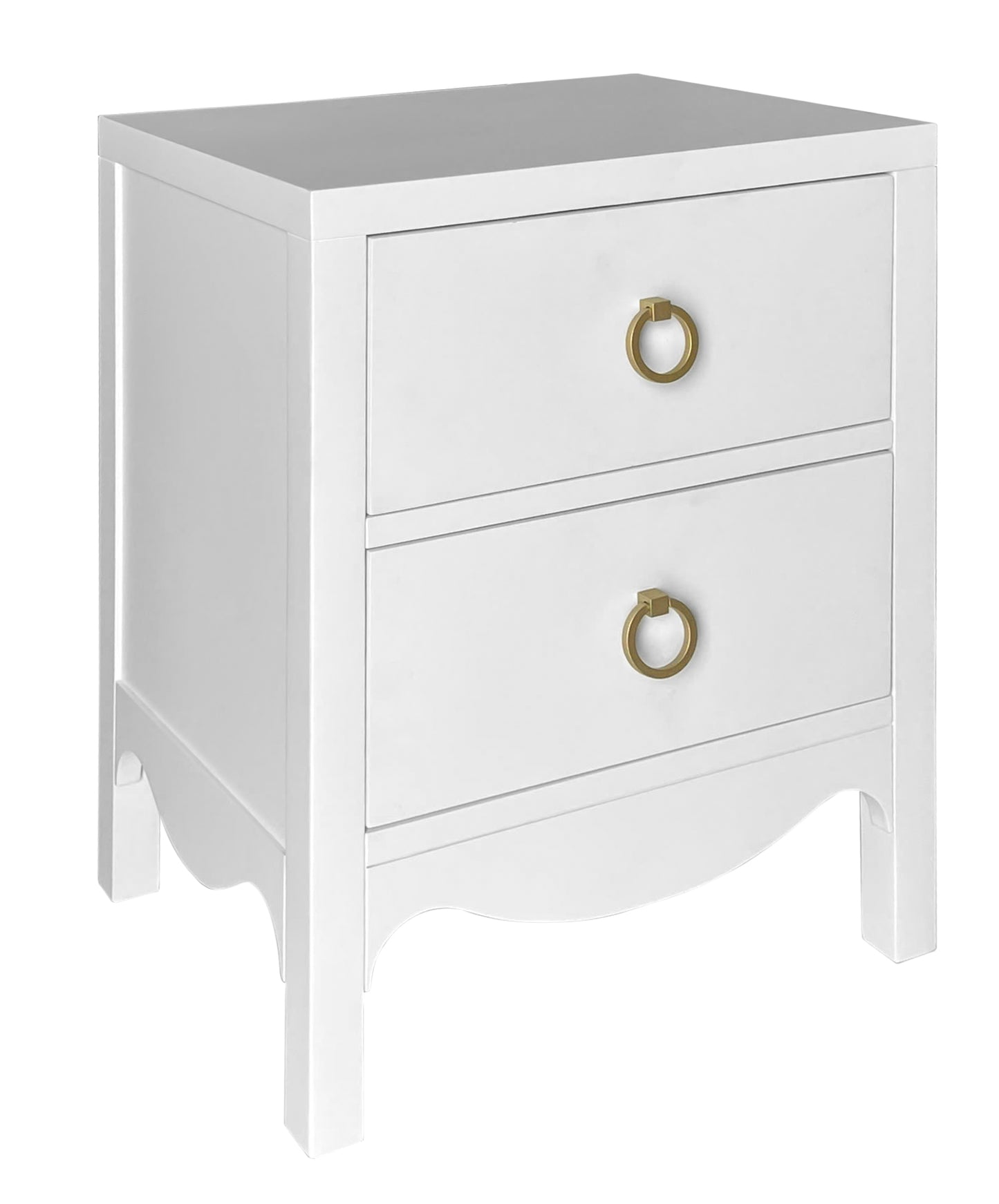 Chelteham White 2 Drawer Bedside Table