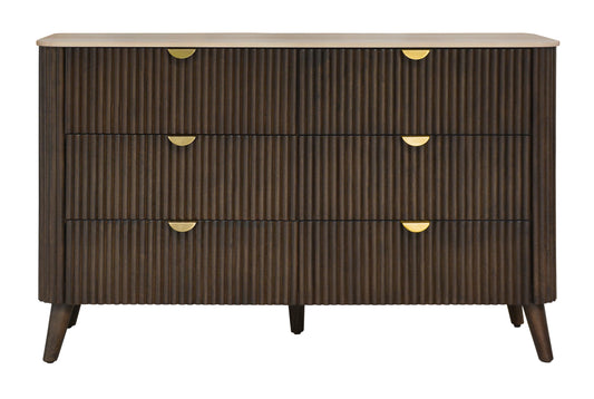 Cotswold Walnut 6 Drawer Dresser