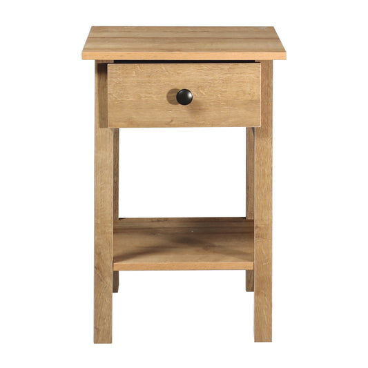 Declan Riviera Oak 1 Drawer Bedside Table