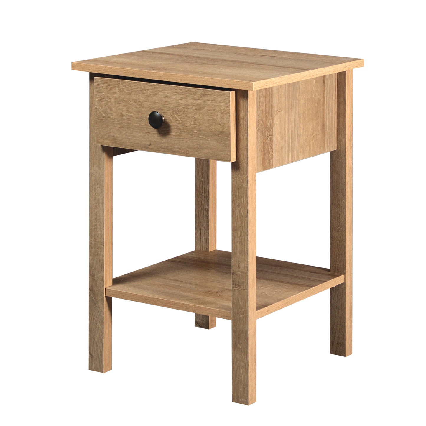 Declan Riviera Oak 1 Drawer Bedside Table