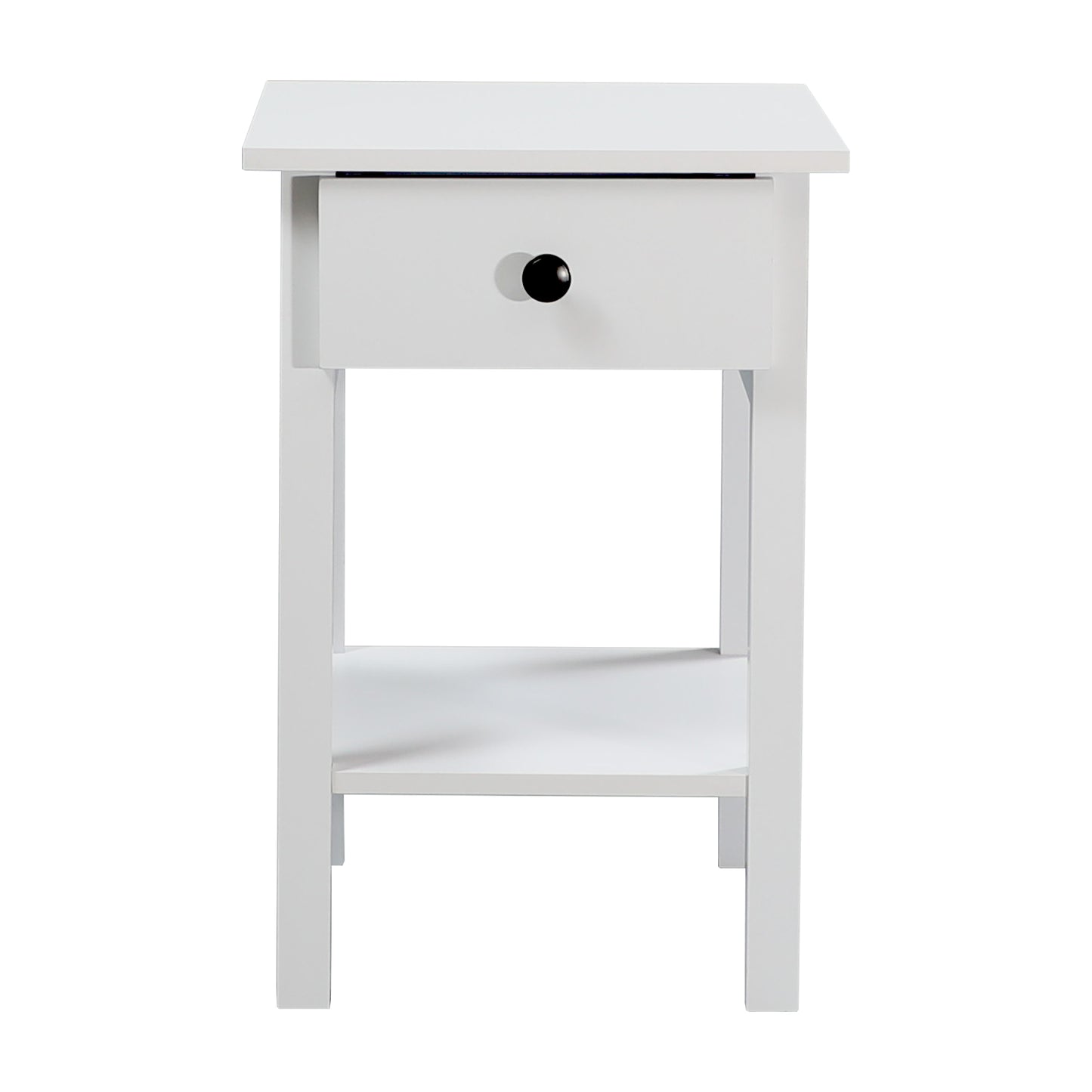 Declan White 1 Drawer Bedside Table