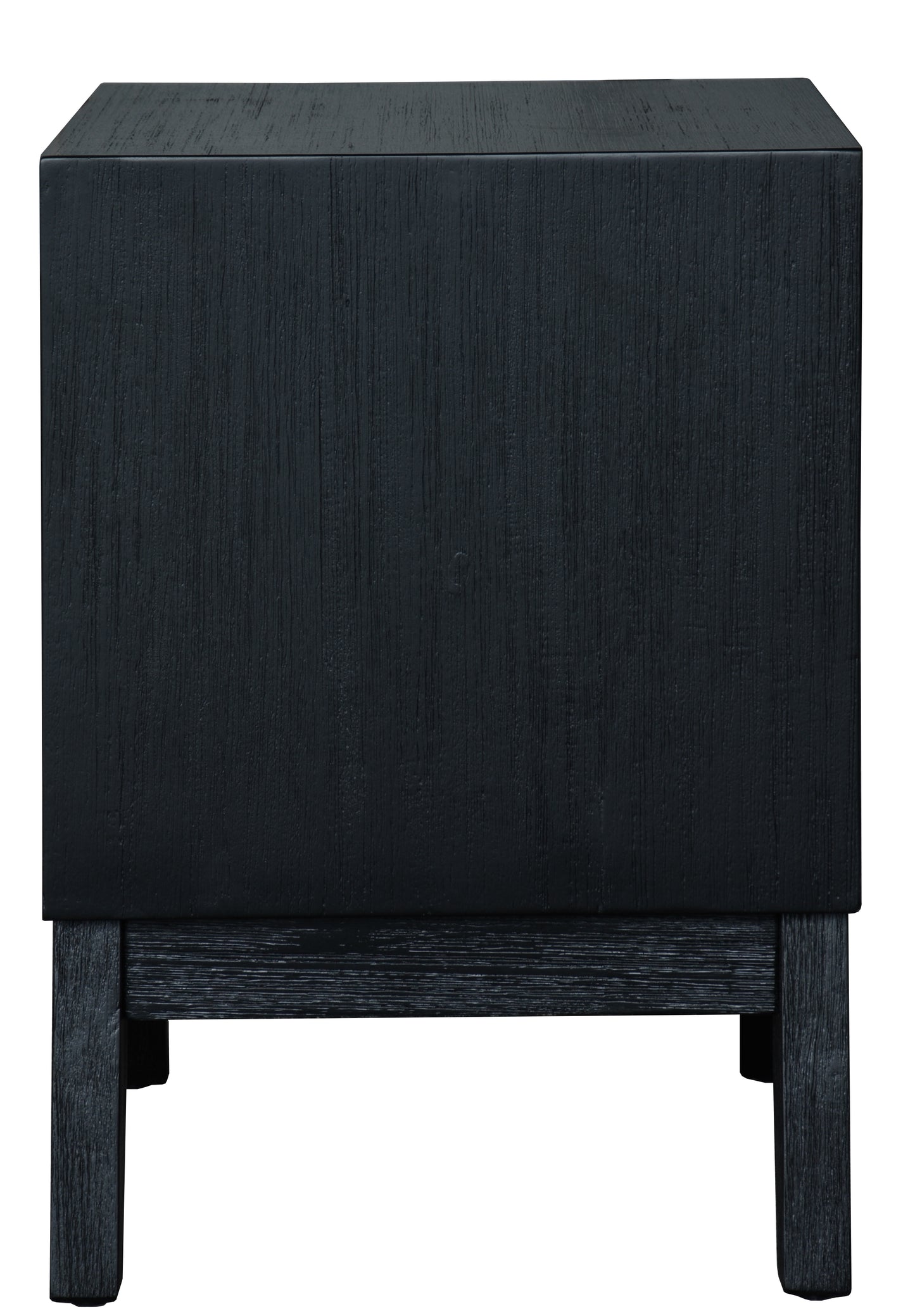 Ella Brushed Black 2 Drawer bedside Table