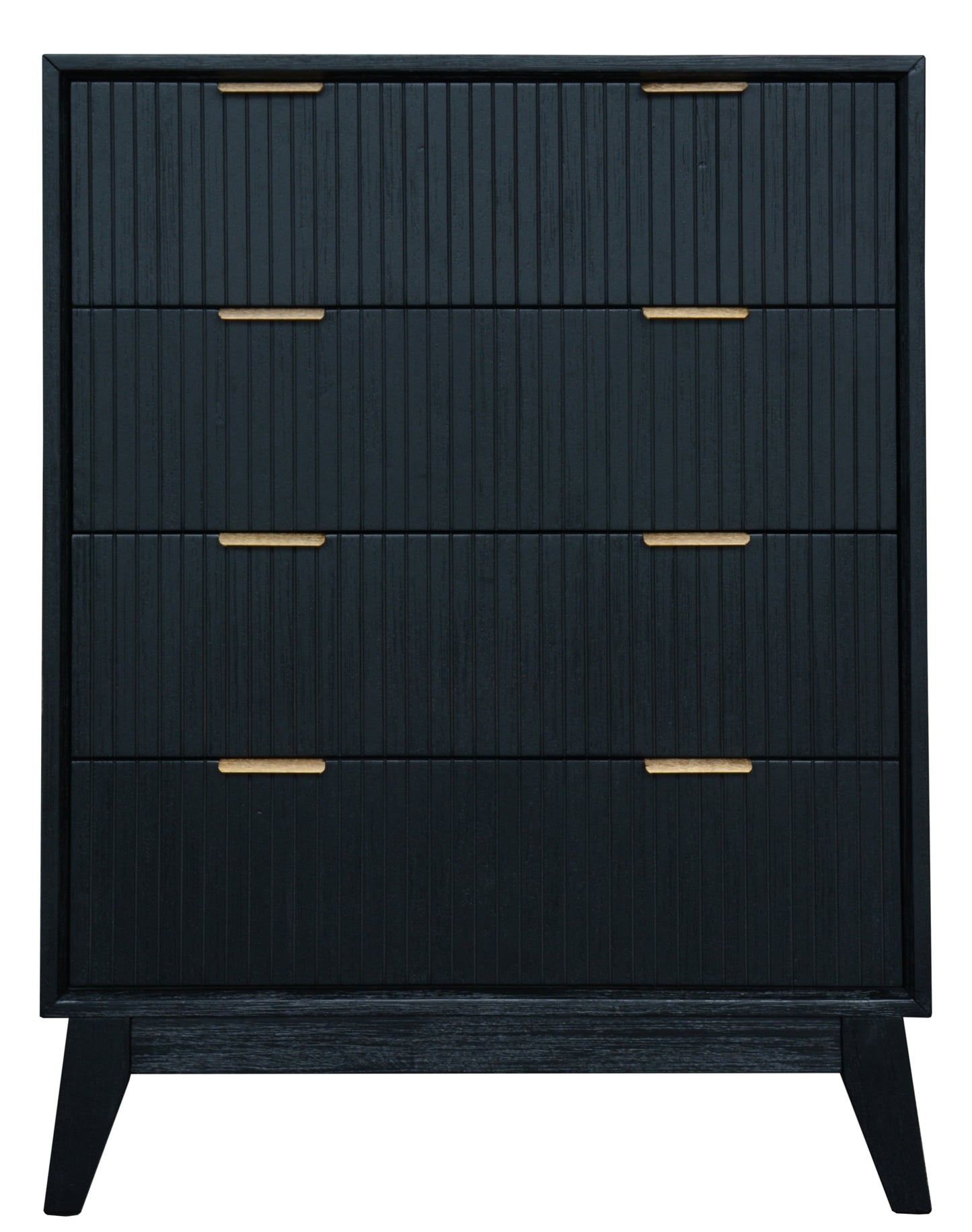 Ella Brushed Black 4 drawer Tallboy