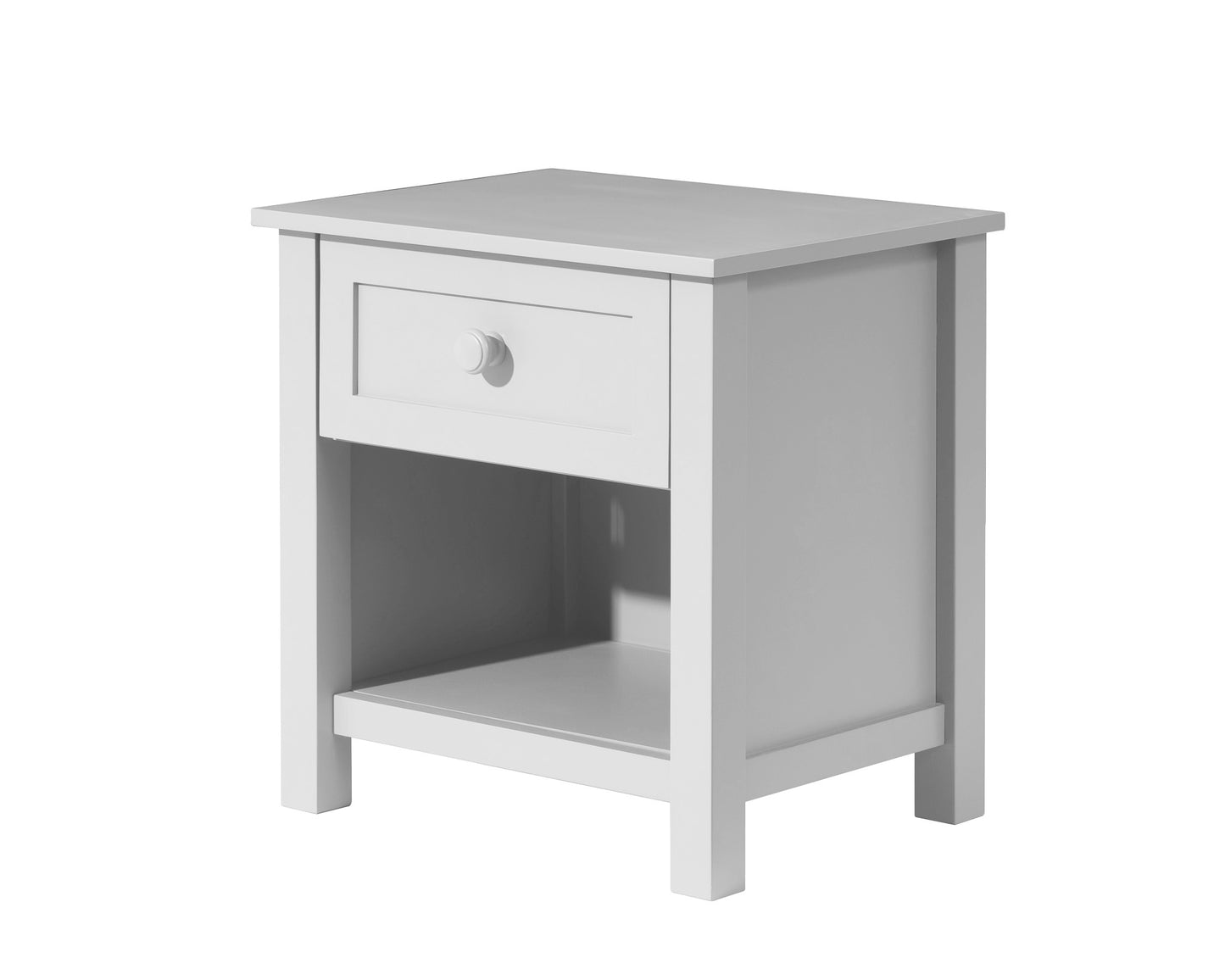 Jesse White 1 Drawer/Shelf Bedside Table