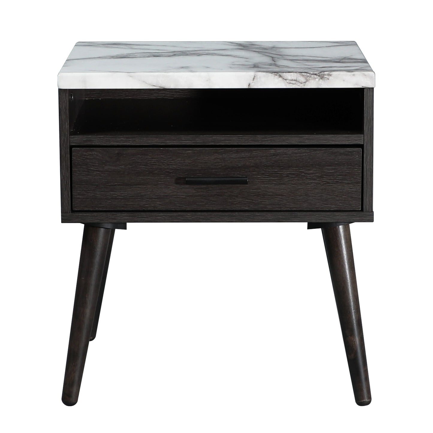 Marcello Espresso 1 Drawer Bedside Table