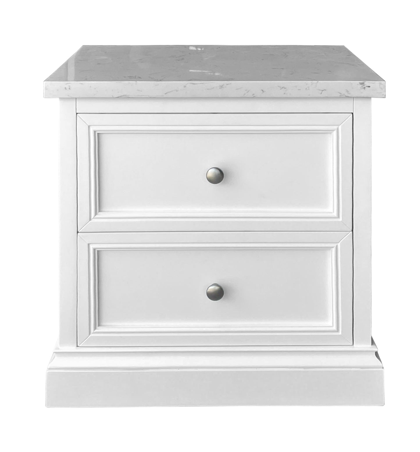 Texon White 2 Drawer Bedside Table