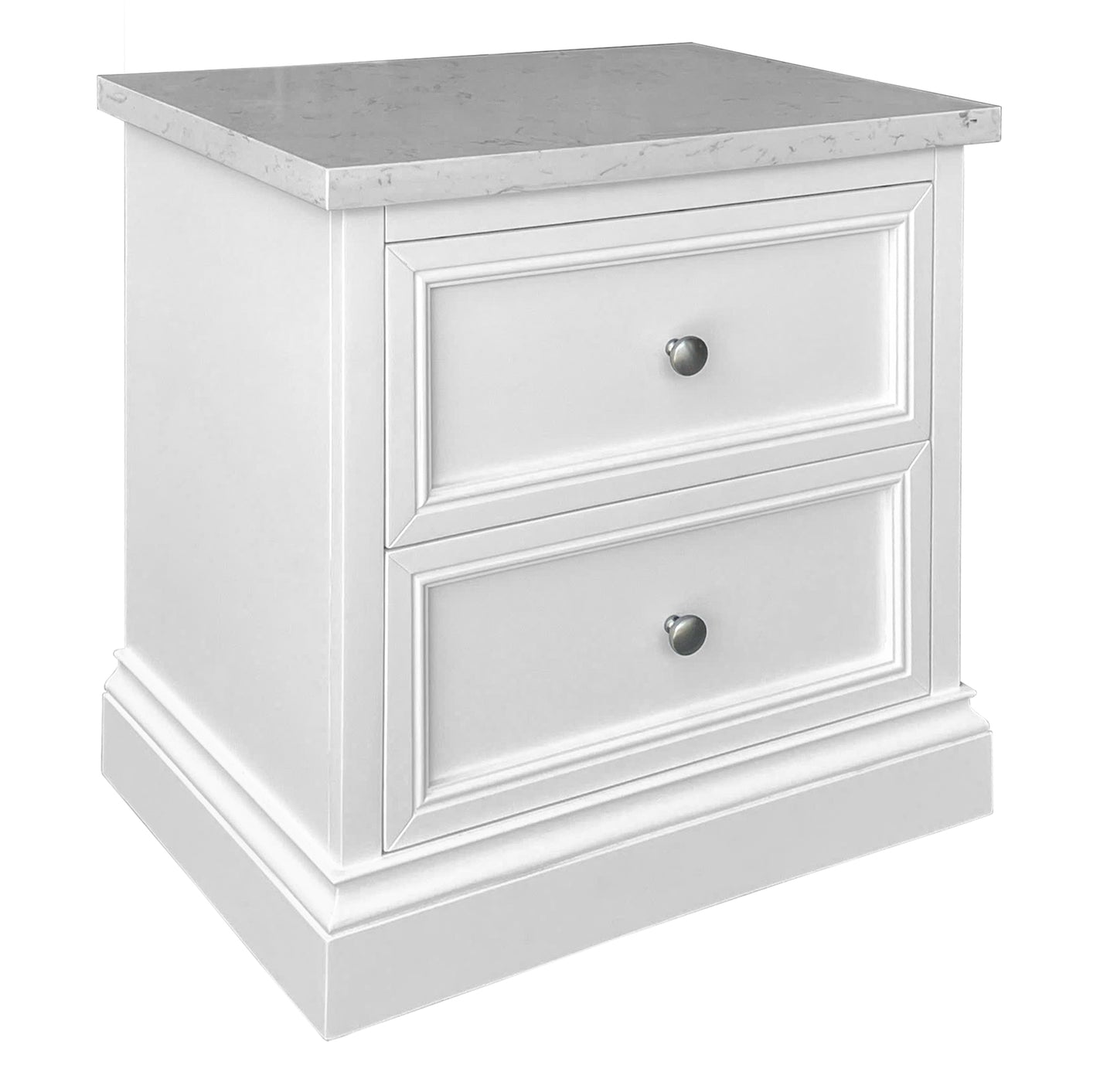 Texon White 2 Drawer Bedside Table