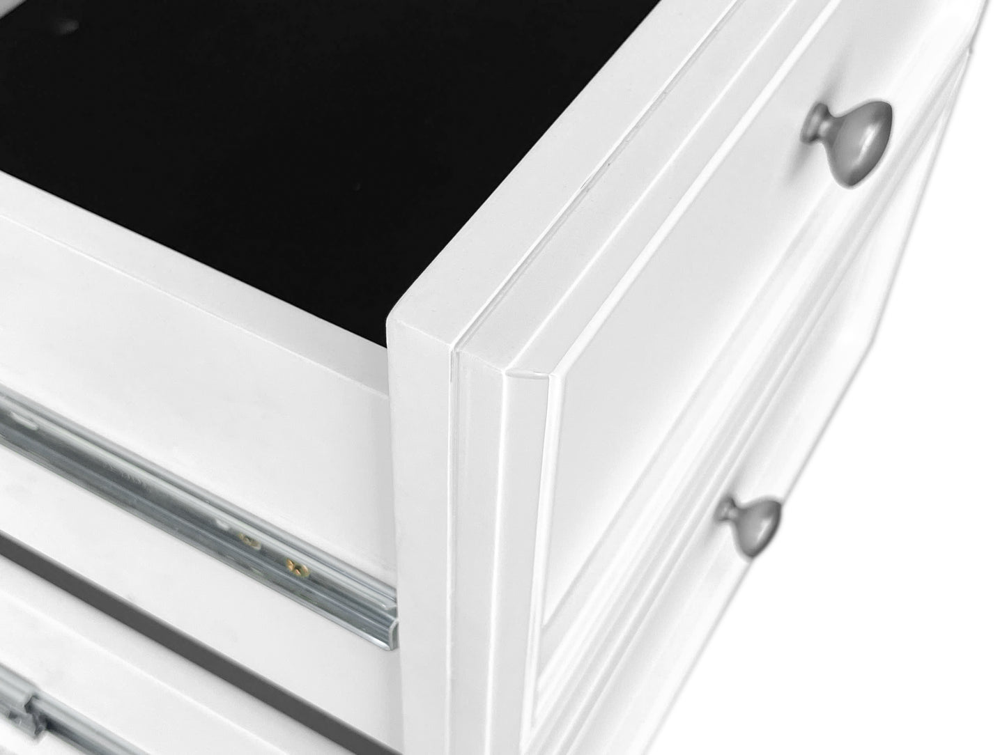 Texon White 2 Drawer Bedside Table