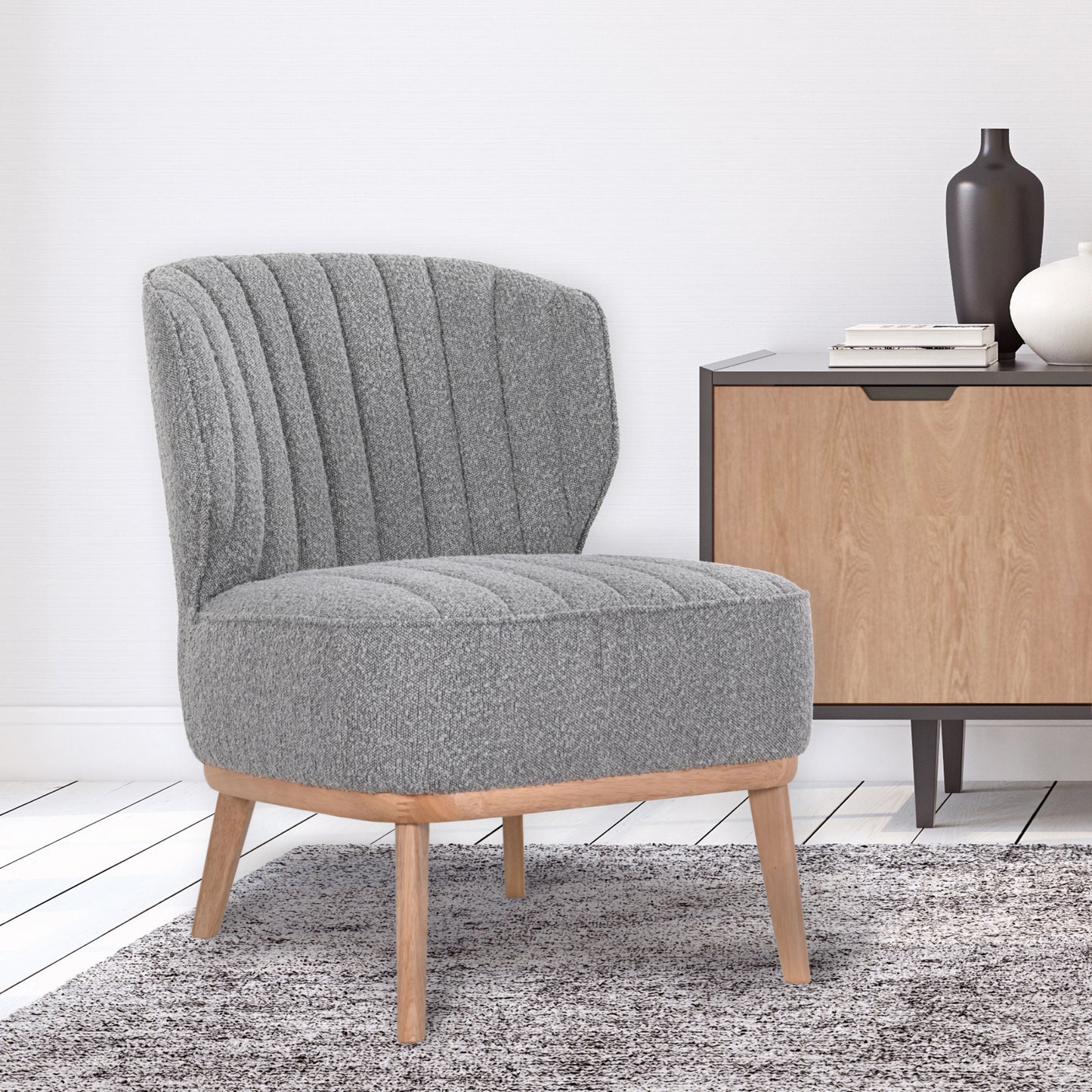 Clover Grey Fabric Occasional Chair