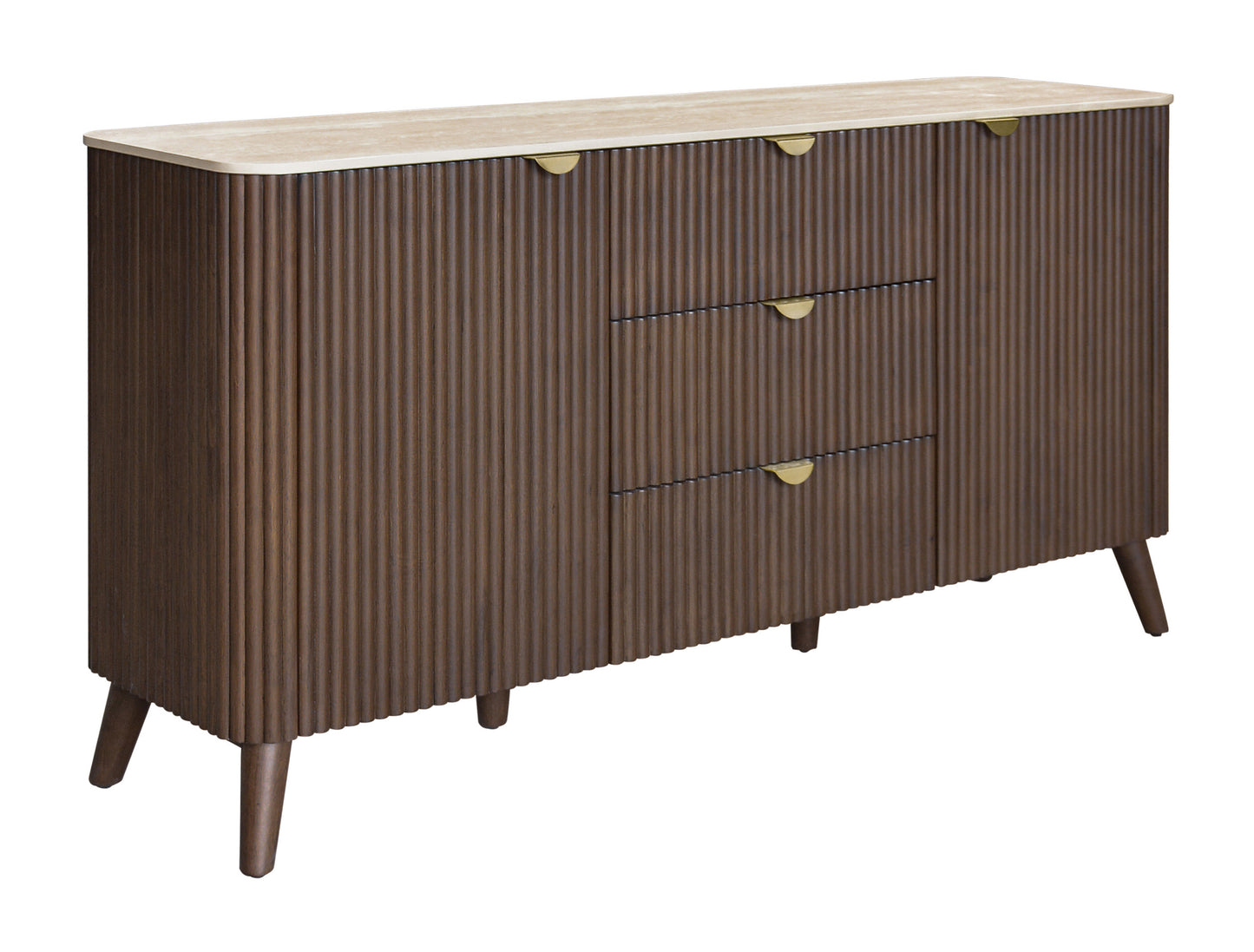 Cotswold Walnut 3 Drawer/2 Door Buffet