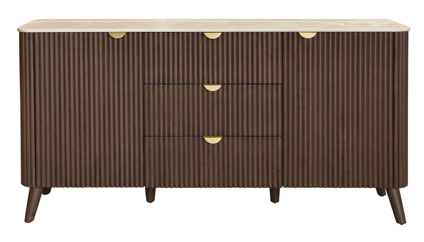 Cotswold Walnut 3 Drawer/2 Door Buffet