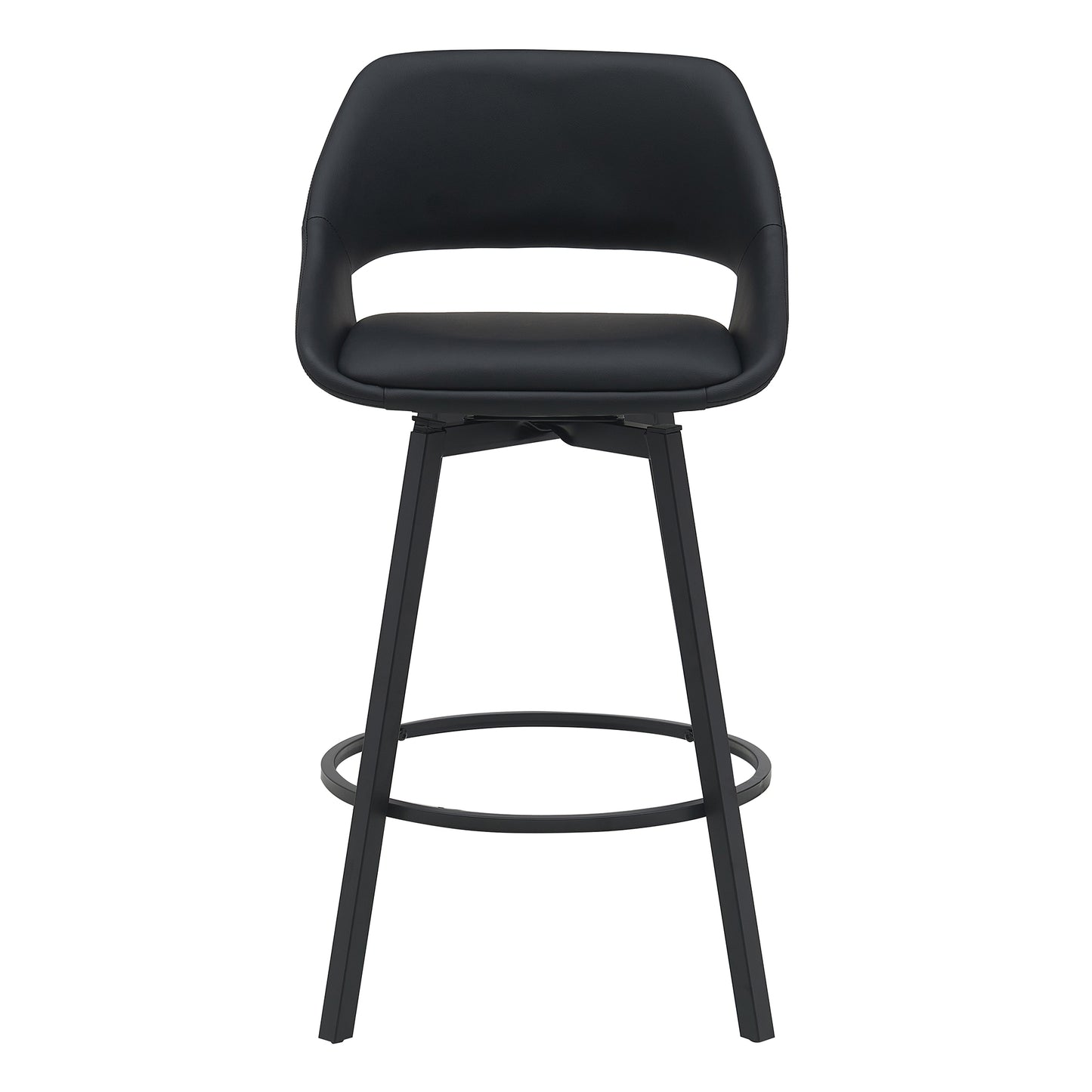 District Black PU Bar Chair