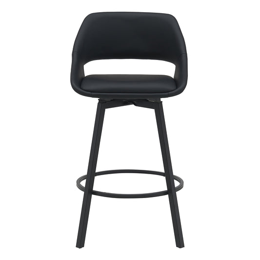District Black PU Bar Chair