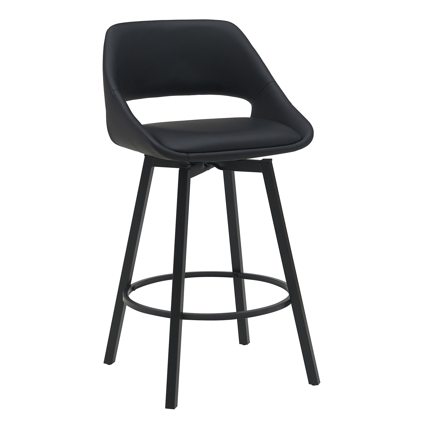 District Black PU Bar Chair
