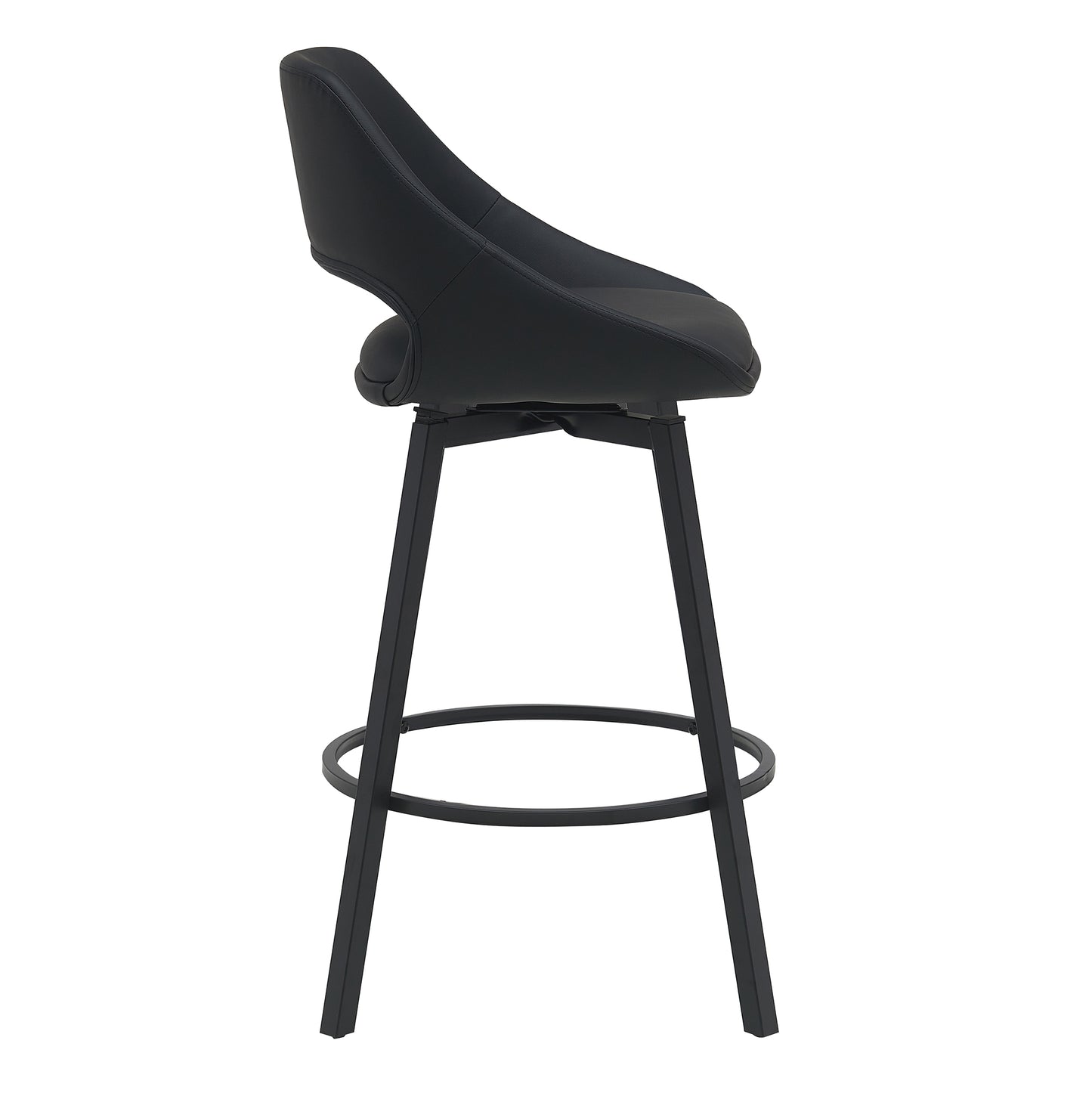 District Black PU Bar Chair