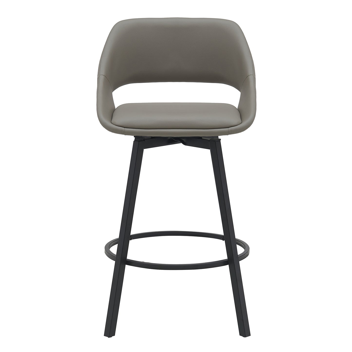 District Light Grey PU Bar Chair
