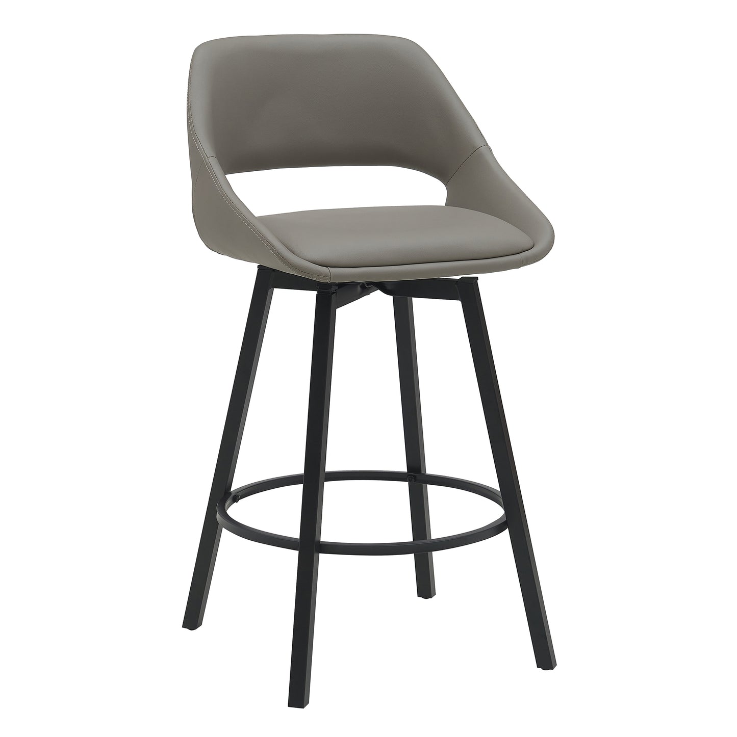 District Light Grey PU Bar Chair