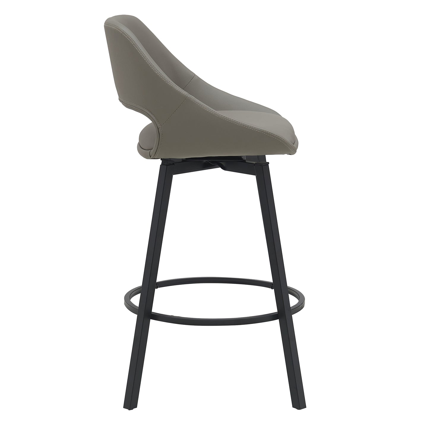 District Light Grey PU Bar Chair