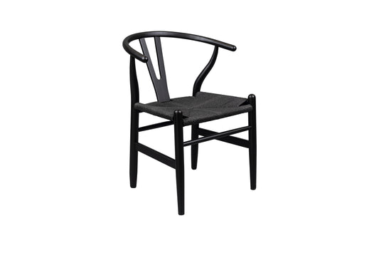 ELLA WISHBONE DIN CHAIR 57X55X74CM-BLK