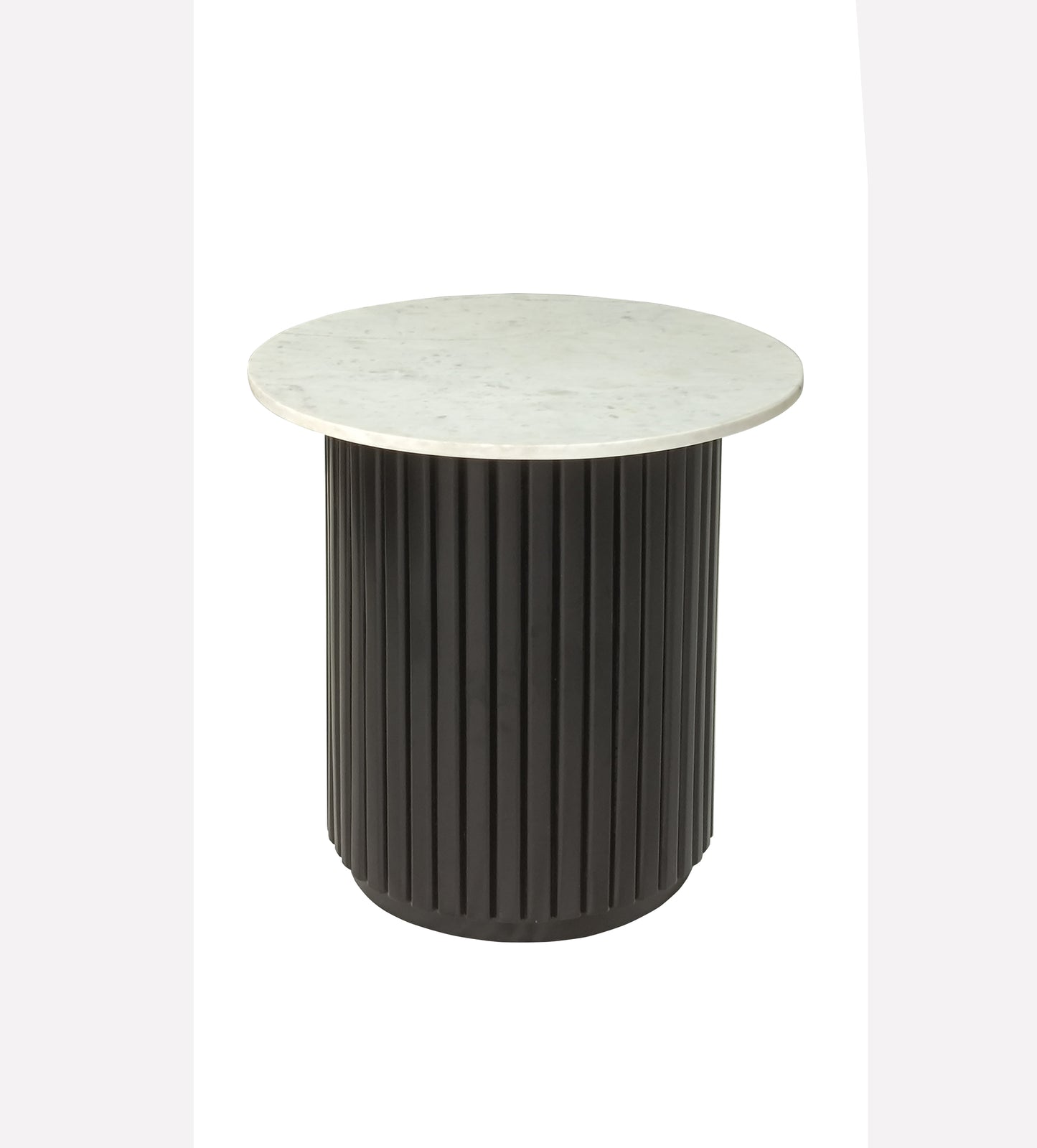 NILE MARBLE LAMP TABLE 50DIAX55CM-BLACK/WHT TOP