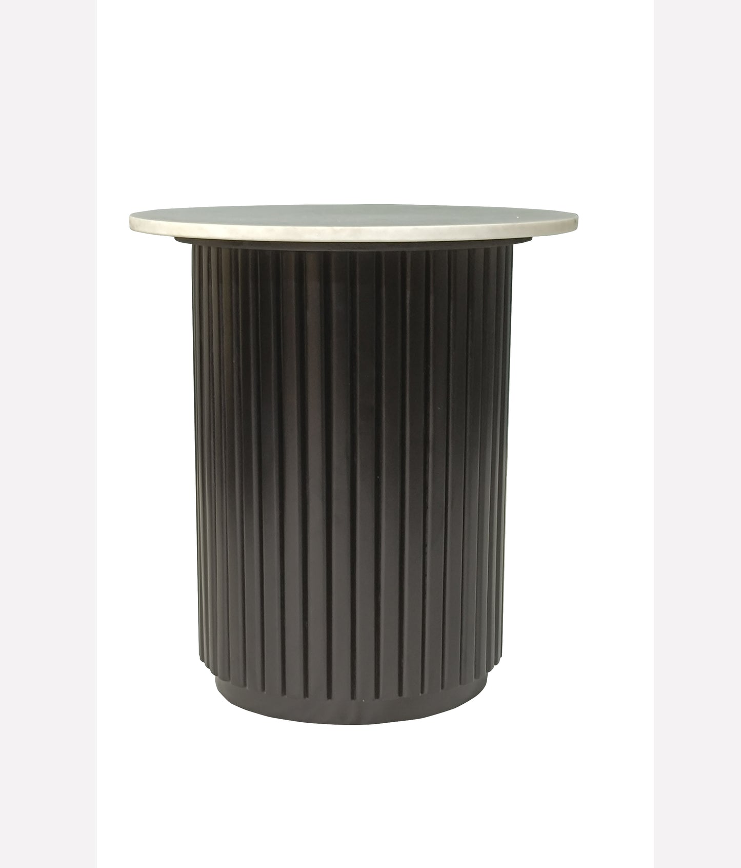 NILE MARBLE LAMP TABLE 50DIAX55CM-BLACK/WHT TOP