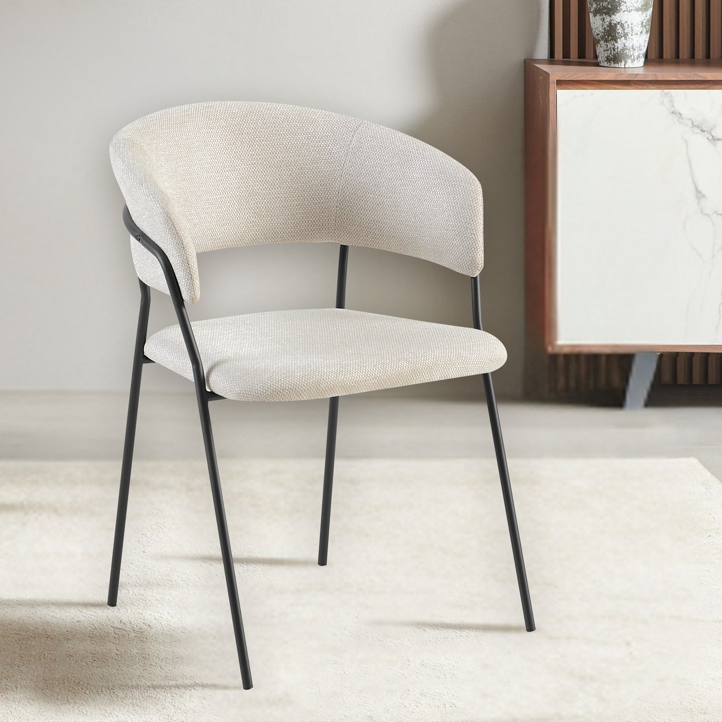 Primo Beige Fabric Dining Chair