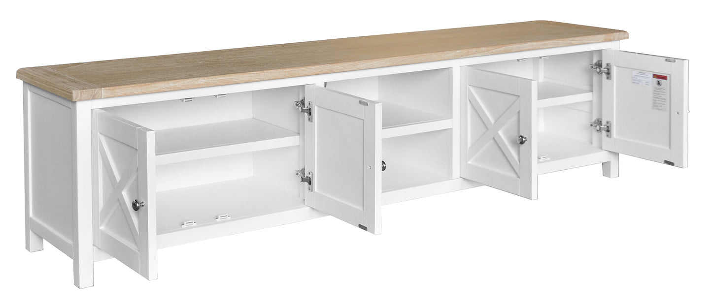 Shelwood Oak/White Large 4 Drawer & 2 Nics Drawer