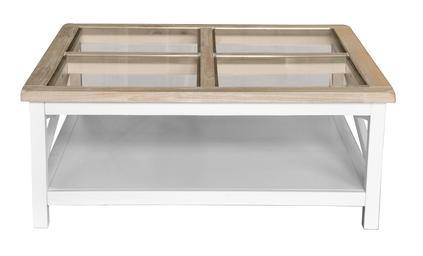 Shellwood Oak/White Square Coffee Table