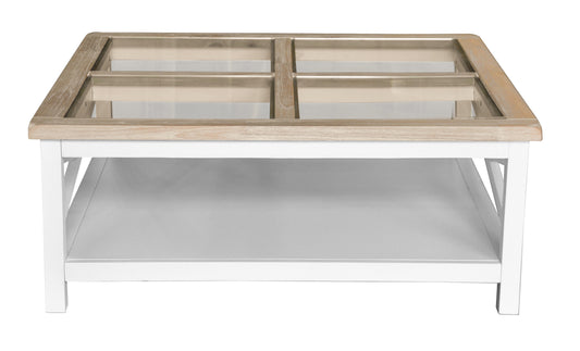 Shellwood Oak/White Square Coffee Table