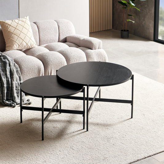 Stage Black 2 Piece Coffee Table Set