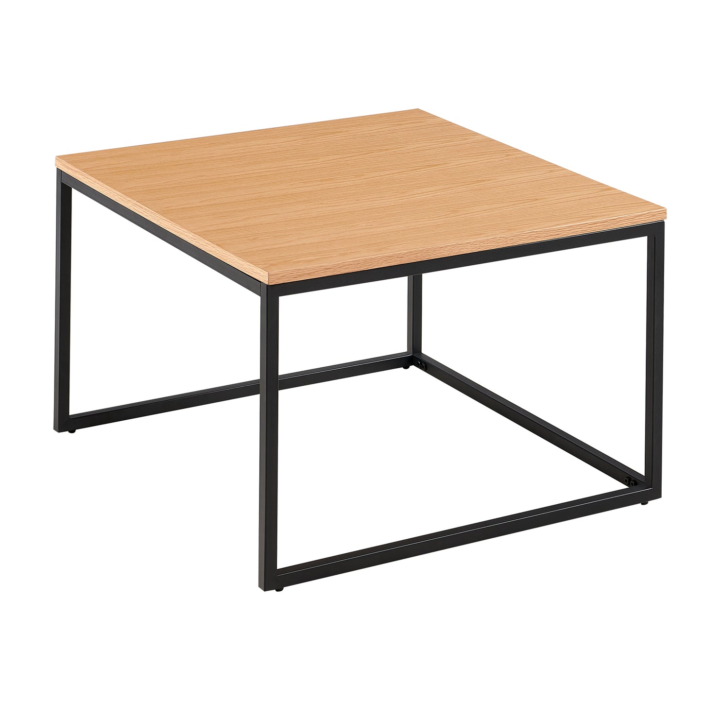 Vidal Oak/Black 2 Pieces Coffee Table Set