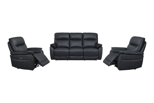 ASPECT LTH 3S LOU WITH 2 POWER RECLINERS-BLK