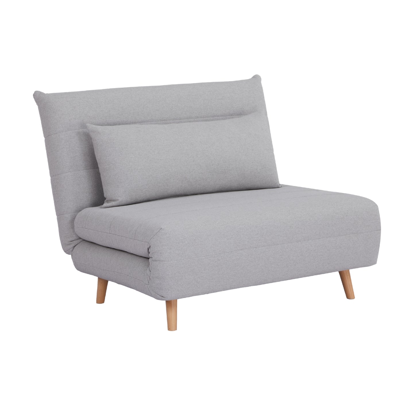 Audrey Light Grey Fabric Single Sofa Bed