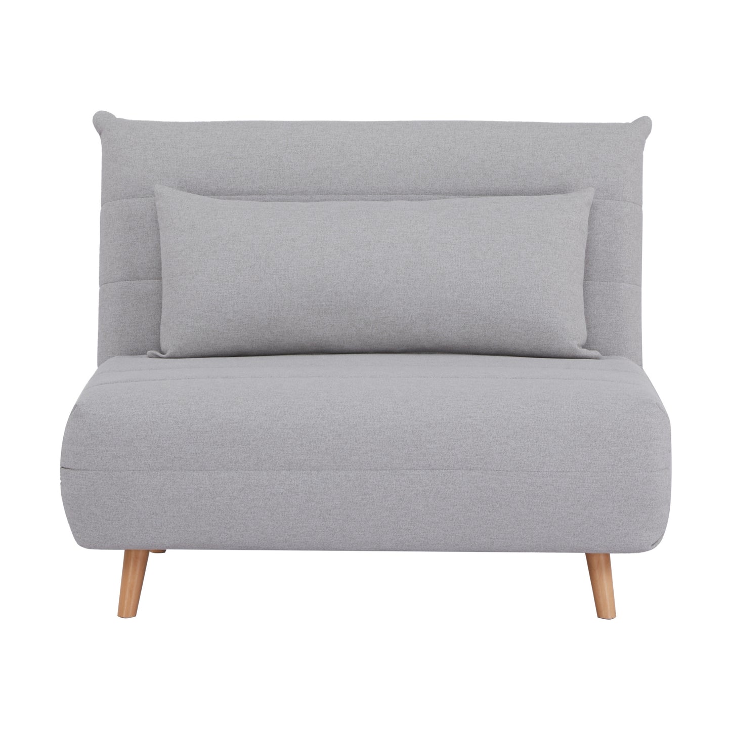 Audrey Light Grey Fabric Single Sofa Bed
