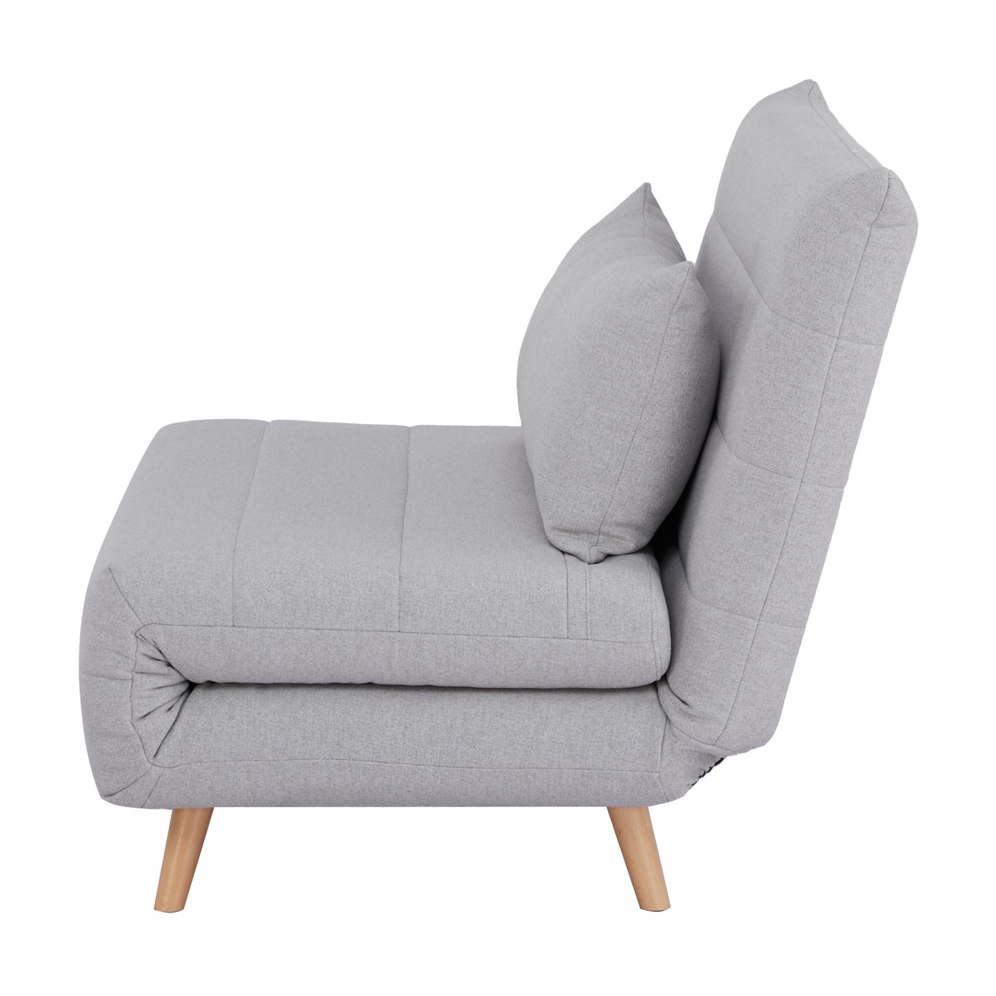 Audrey Light Grey Fabric Single Sofa Bed