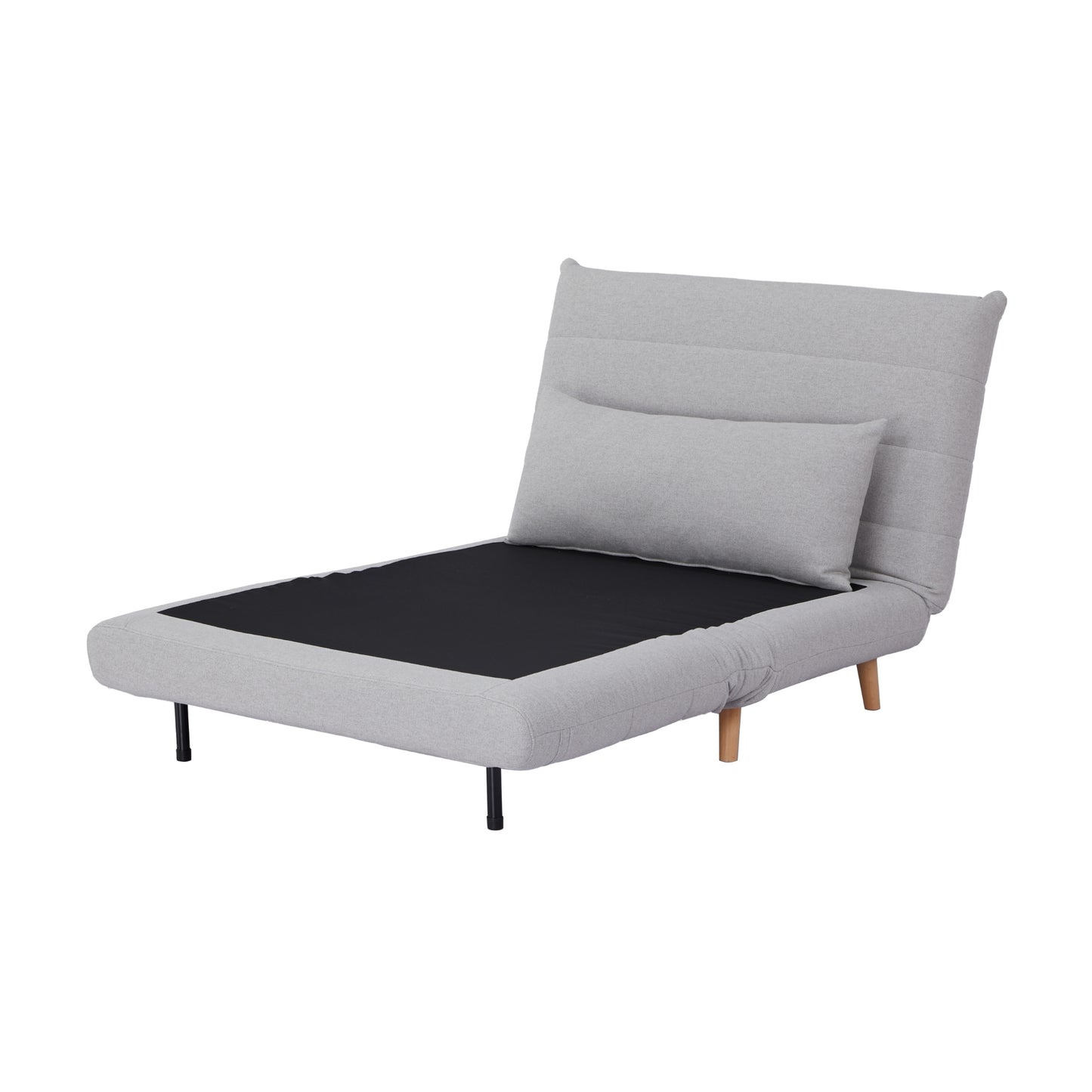 Audrey Light Grey Fabric Single Sofa Bed