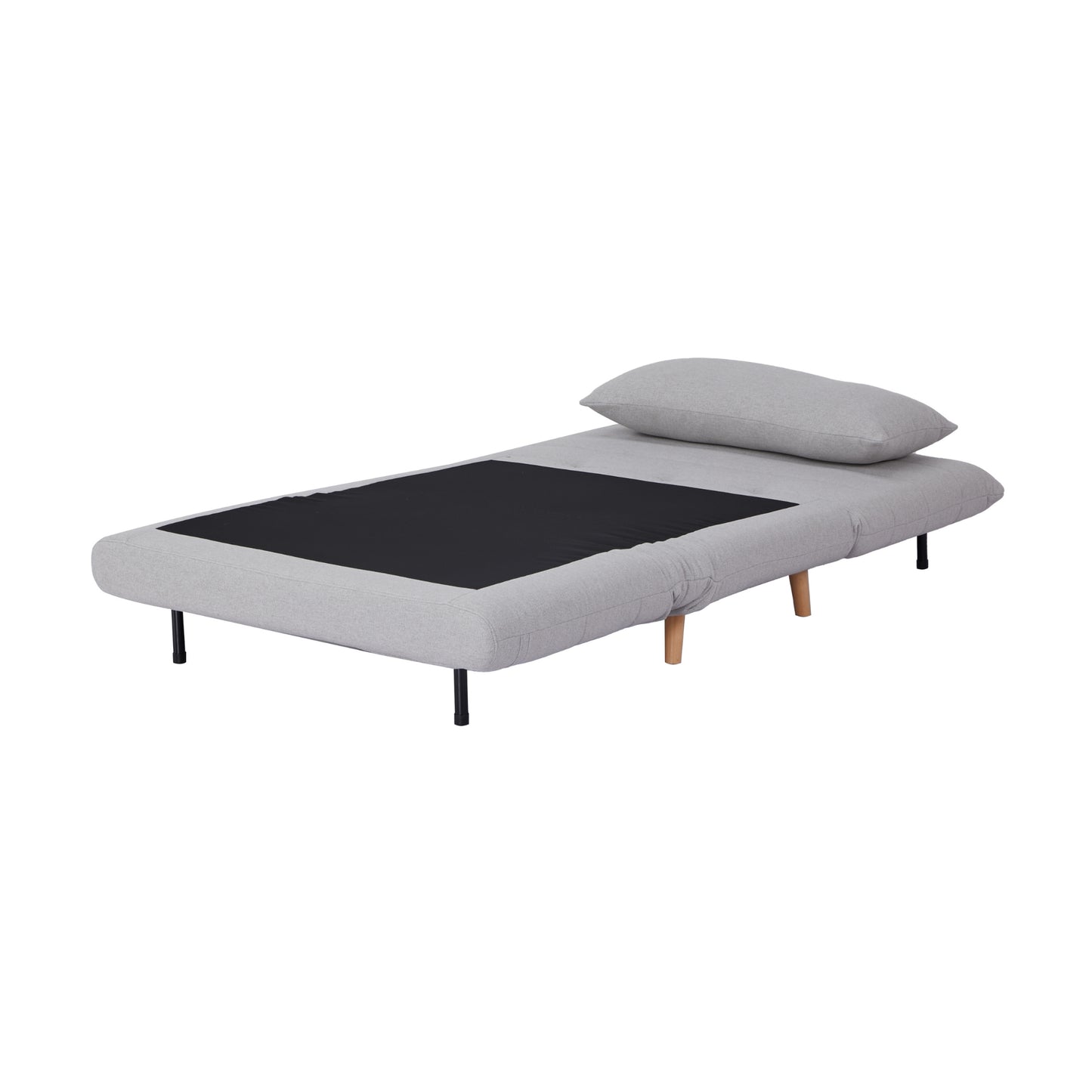 Audrey Light Grey Fabric Single Sofa Bed