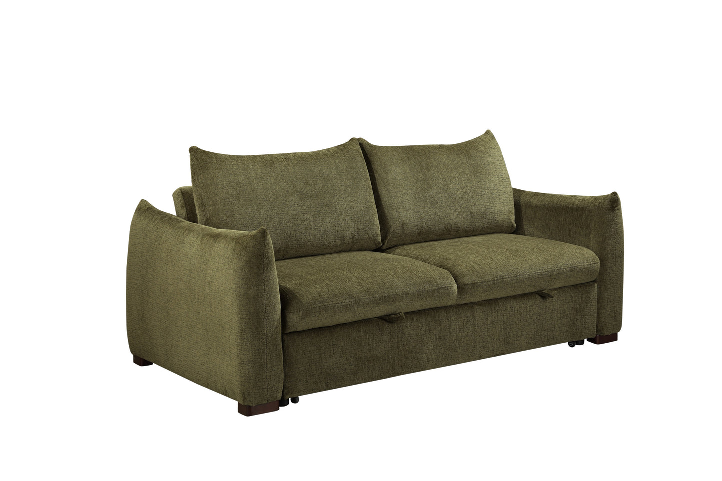 Bondi Green Fabric 3 Seater Sofa Bed