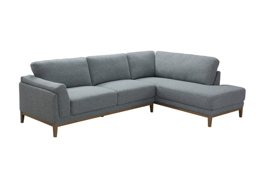Eton Grey Fabric 3 Seater Sofa with RHF Chaise