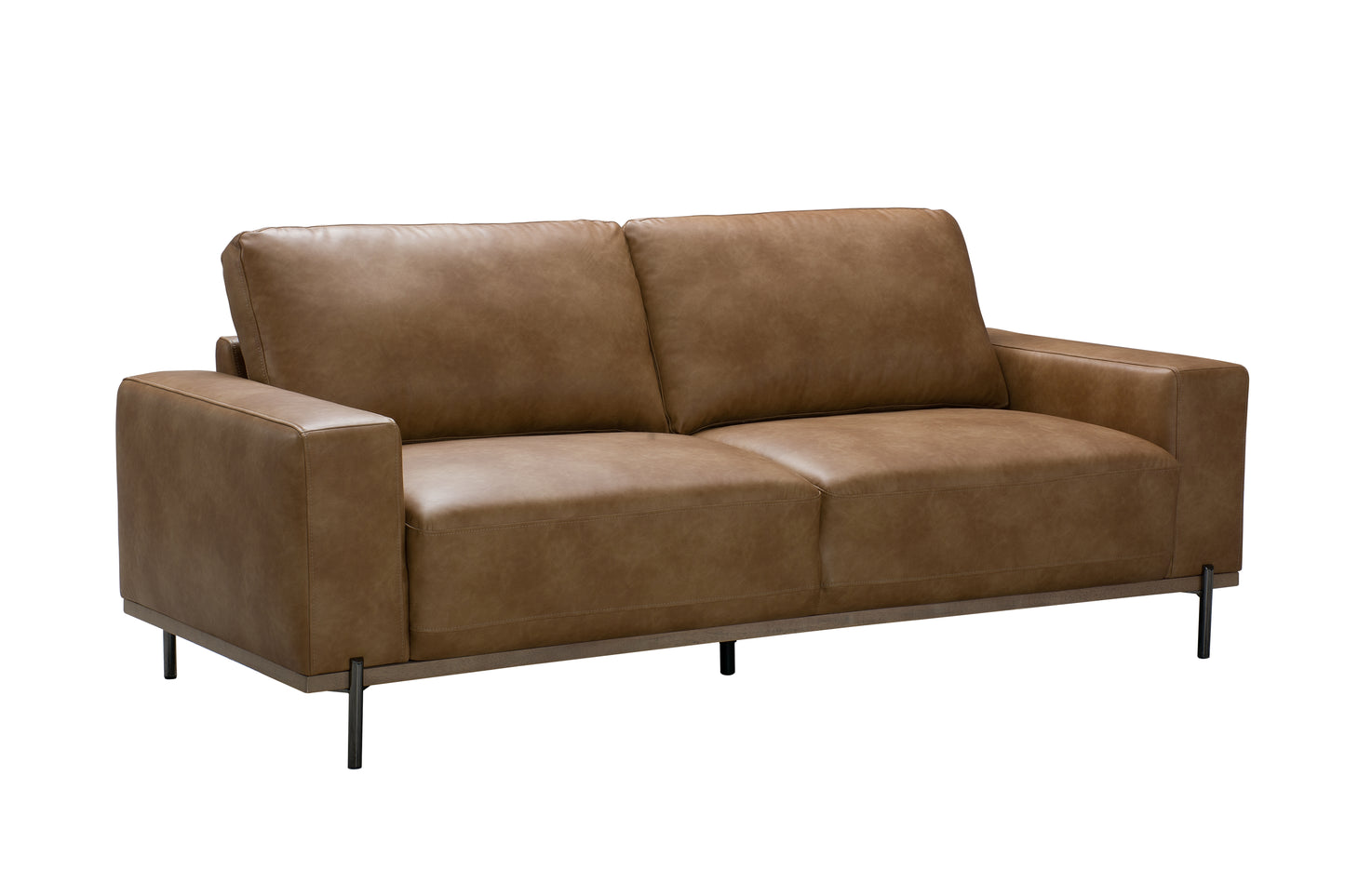 Panama Brown Fabric 3 Seater Sofa