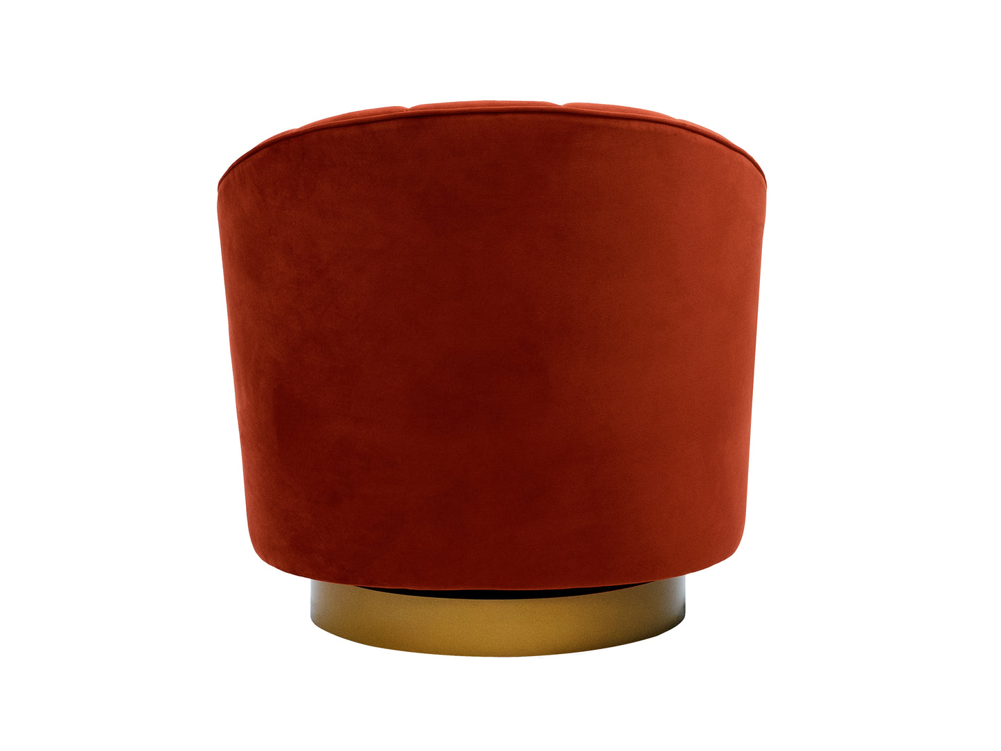 Valdes Rust Fabric Swivel Chair